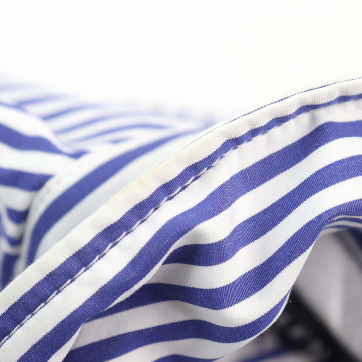 Great BALENCIAGA Long sleeve shirt Oversized padded flannel stripes men 36