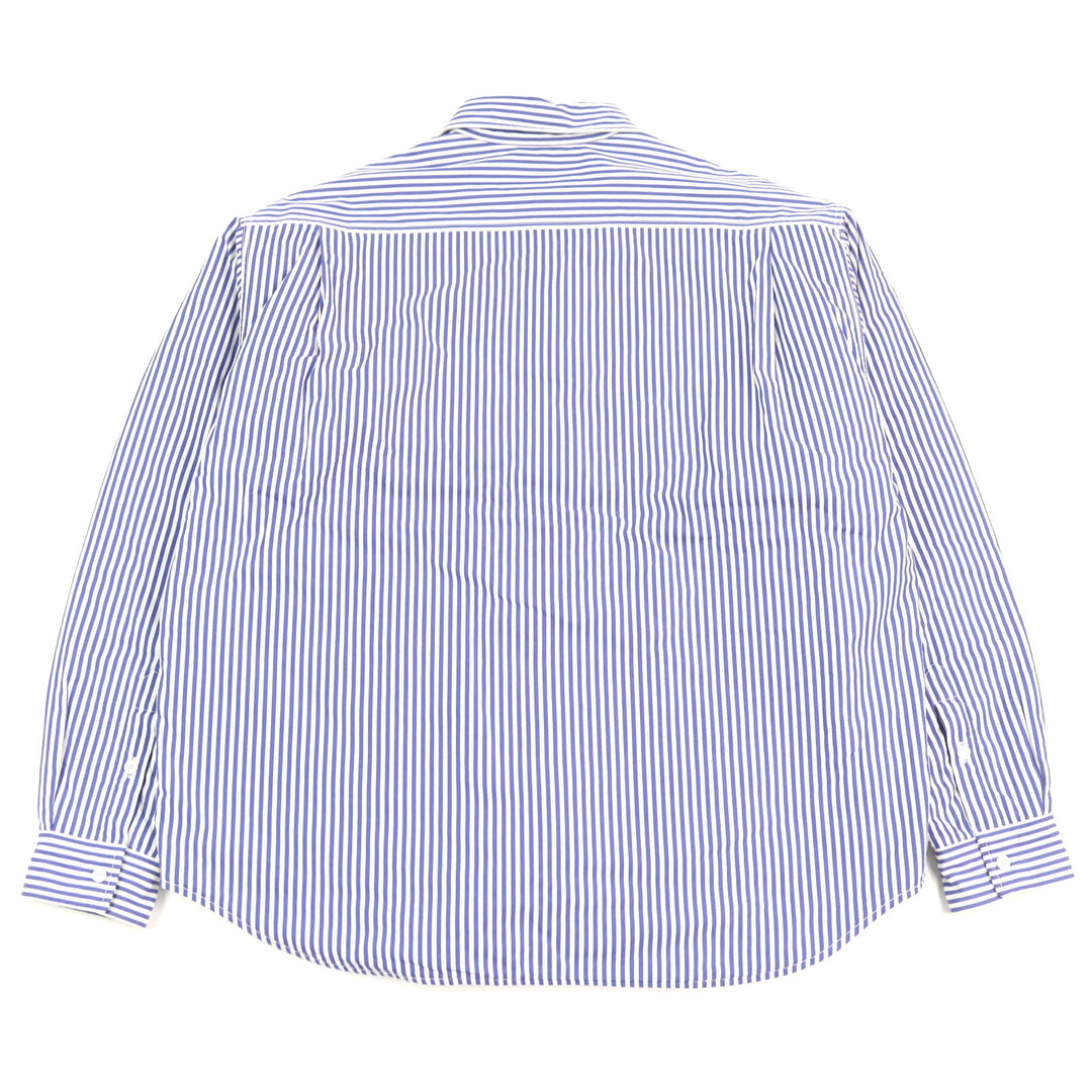Great BALENCIAGA Long sleeve shirt Oversized padded flannel stripes men 36
