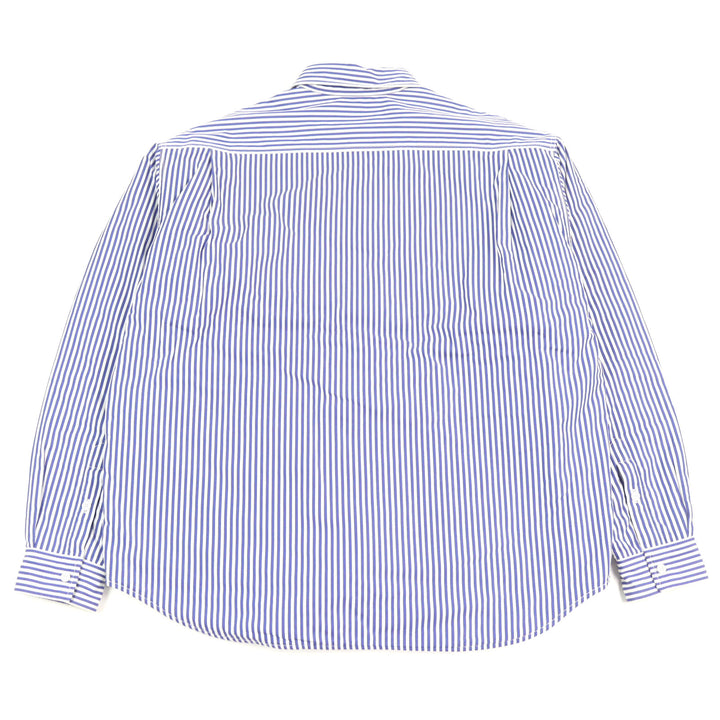 Great BALENCIAGA Long sleeve shirt Oversized padded flannel stripes men 36