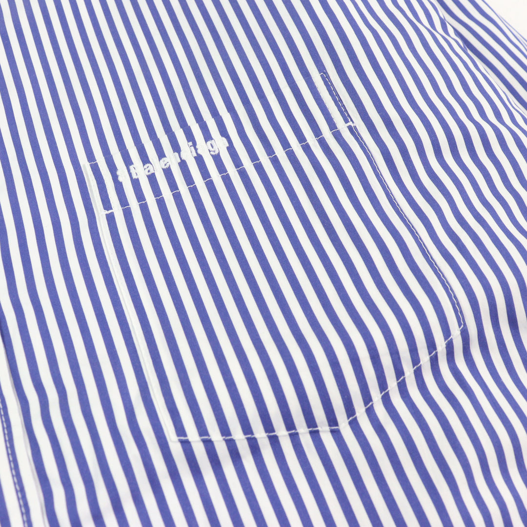 Great BALENCIAGA Long sleeve shirt Oversized padded flannel stripes men 36