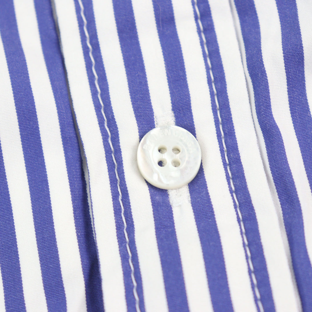 Great BALENCIAGA Long sleeve shirt Oversized padded flannel stripes men 36
