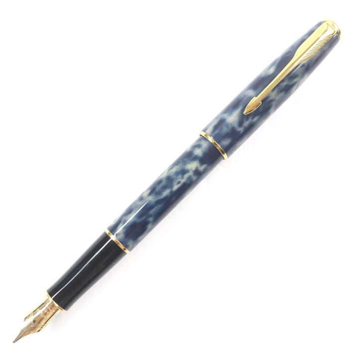 Excellent PARKER fountain pen SONNET Marble Pattern Navy gold 18K mens