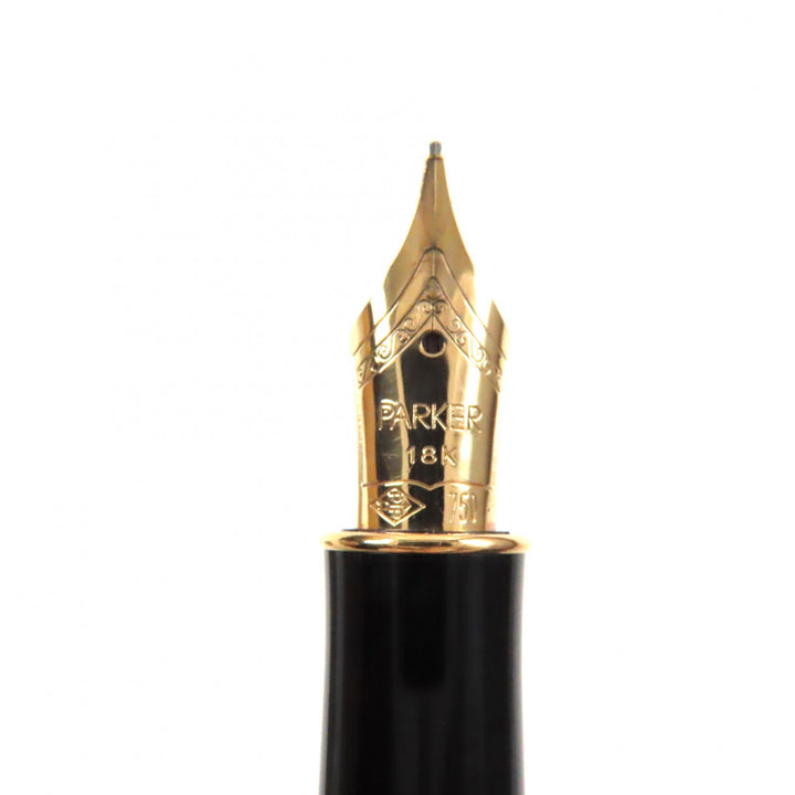 Excellent PARKER fountain pen SONNET Marble Pattern Navy gold 18K mens