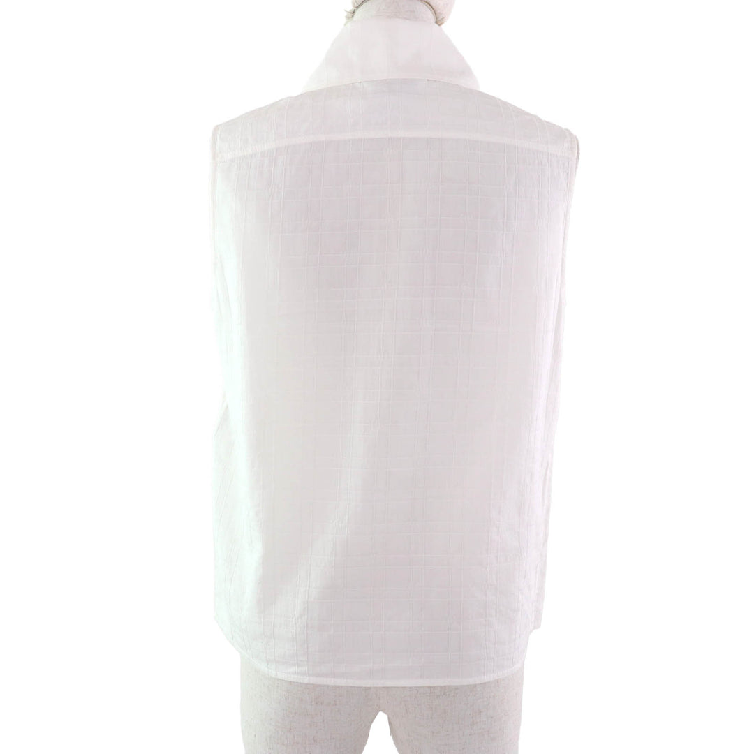 Great CHANEL blouse white cotton Women 38 P78855