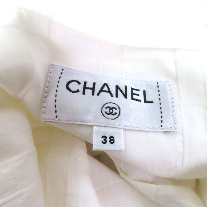Great CHANEL blouse white cotton Women 38 P78855