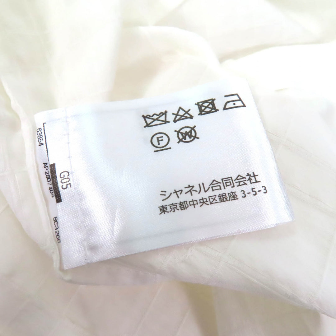 Great CHANEL blouse white cotton Women 38 P78855
