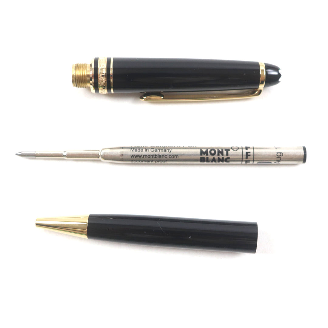 Great MONTBLANC Ballpoint pen Meisterstck Classic Pix Black gold ー mens