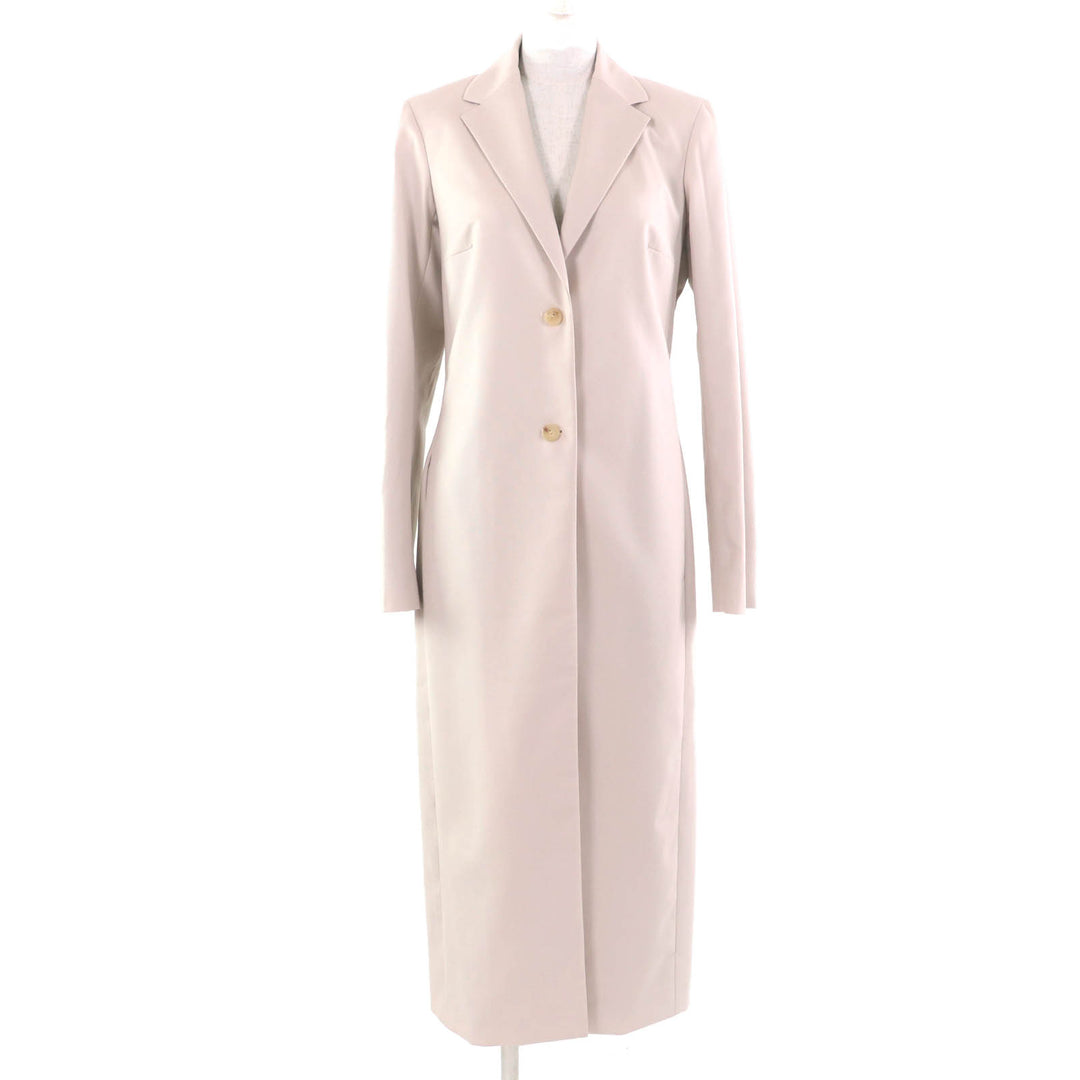 Excellent THE ROW coat Long length virgin wool pink beige wool Women 2 M130