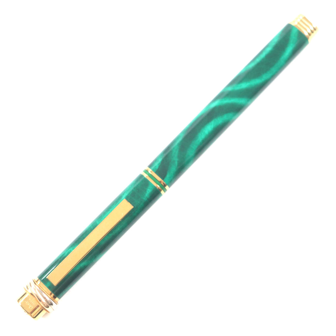 Great Cartier Ballpoint pen Malachite Trinity de Cartier Green gold mens