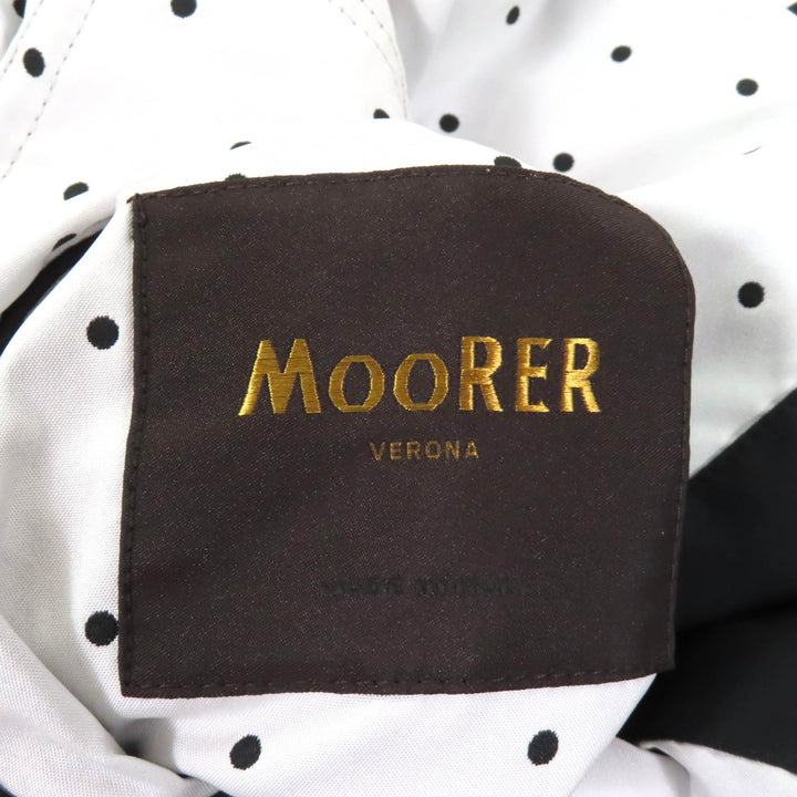 Excellent MOORER coat Dot Pattern Spring with Logo Button Black White polyester Women 44