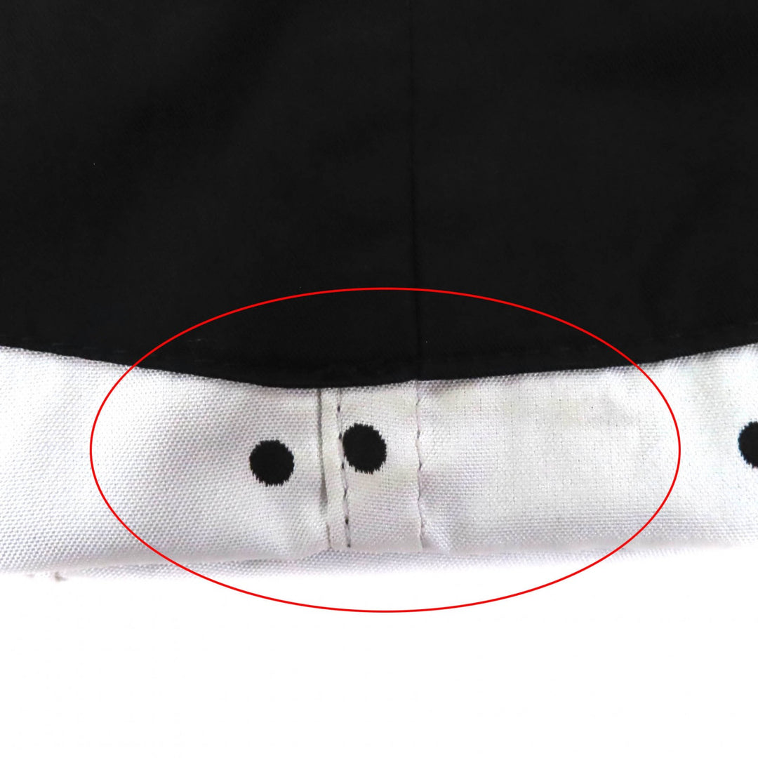Excellent MOORER coat Dot Pattern Spring with Logo Button Black White polyester Women 44