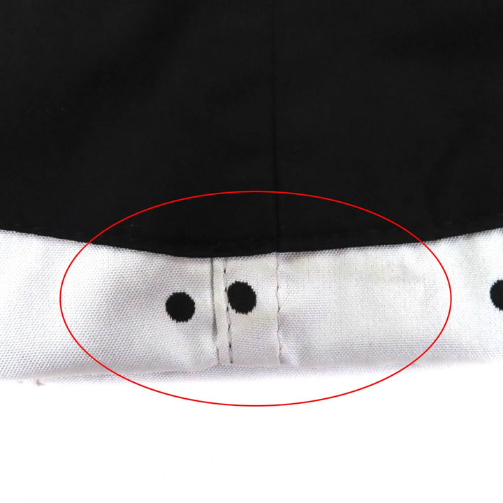Excellent MOORER coat Dot Pattern Spring with Logo Button Black White polyester