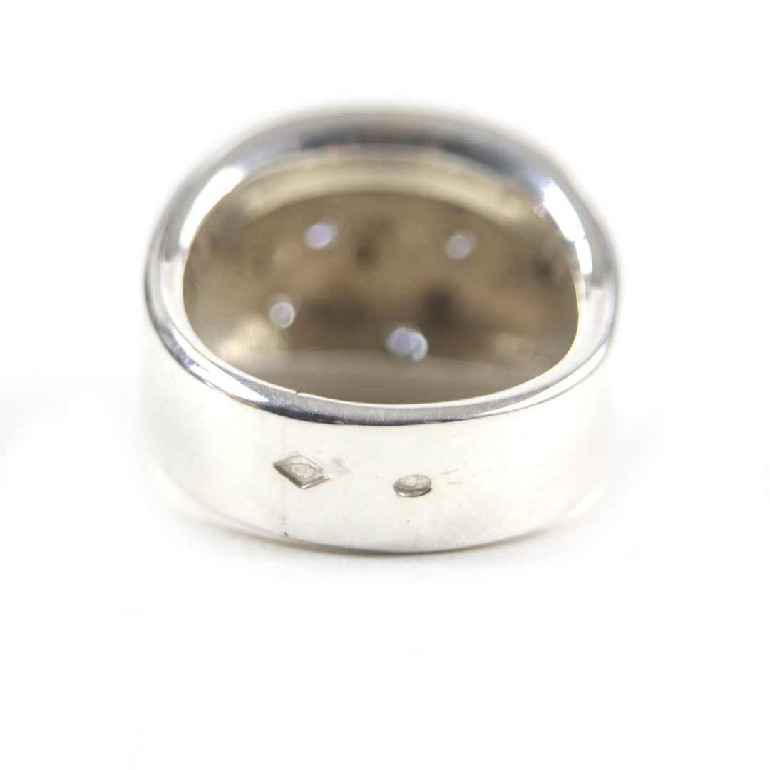 Excellent HERMES Ring Gaucho Ring 7PDiamond Silver 925 mens 52
