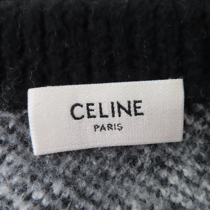 Great CELINE×Amy Dorian knit Artist Jacquard Pattern Long Sleeve Black series XS
