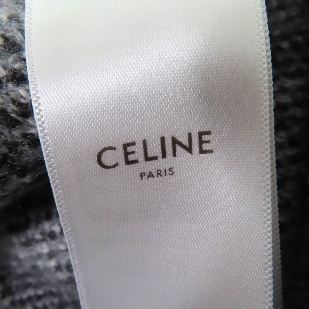 Great CELINE×Amy Dorian knit Artist Jacquard Pattern Long Sleeve Black series XS