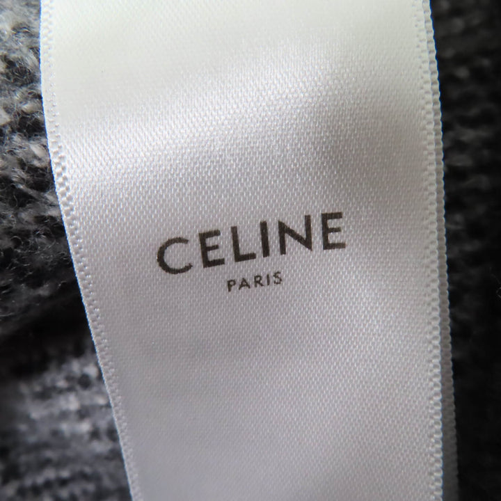Great CELINE×Amy Dorian knit Artist Jacquard Pattern Long Sleeve Black series XS