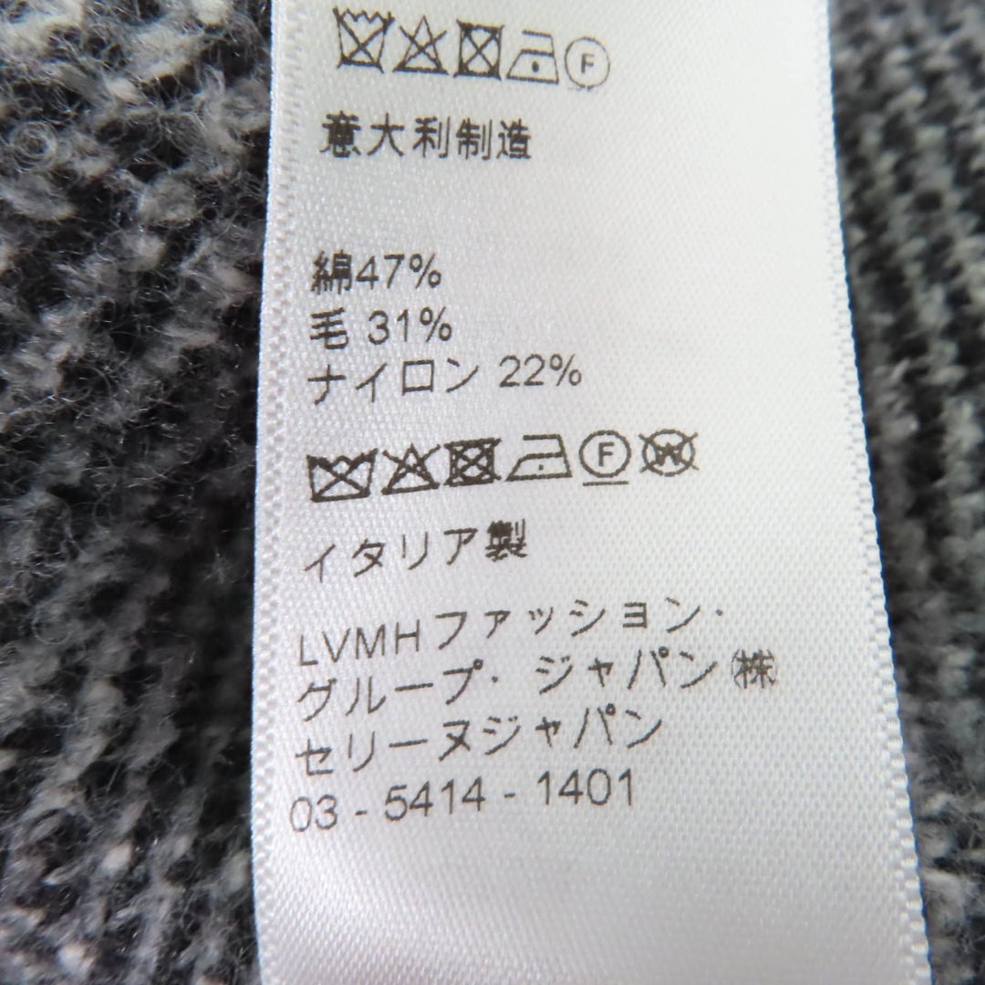 Great CELINE×Amy Dorian knit Artist Jacquard Pattern Long Sleeve Black series XS