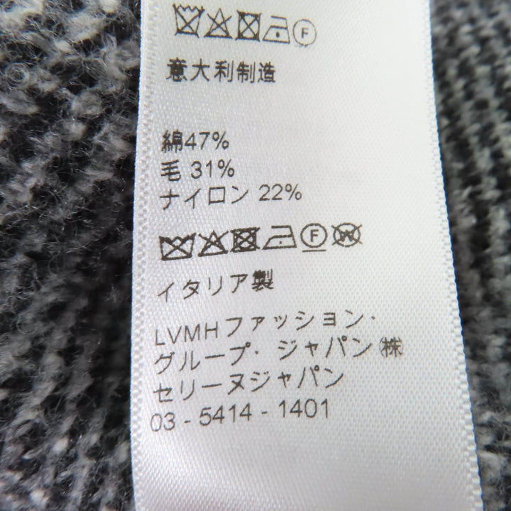 Great CELINE×Amy Dorian knit Artist Jacquard Pattern Long Sleeve Black series XS