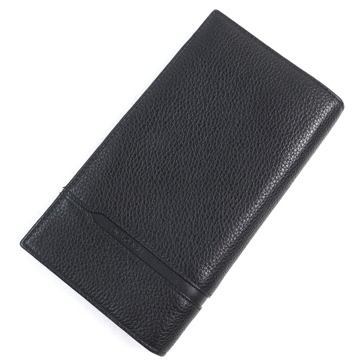Great BVLGARI Purse Oct OCTO Logo embossed bifold wallet long wallet leather 280922