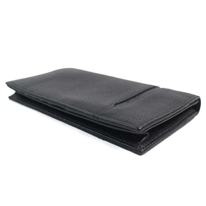 Great BVLGARI Purse Oct OCTO Logo embossed bifold wallet long wallet leather 280922