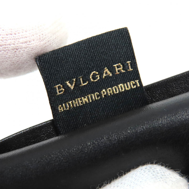 Great BVLGARI Purse Oct OCTO Logo embossed bifold wallet long wallet leather 280922