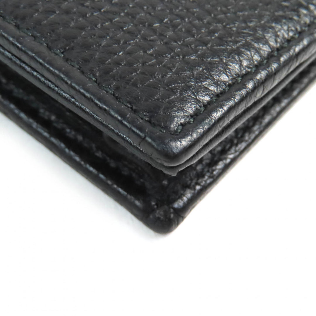 Great BVLGARI Purse Oct OCTO Logo embossed bifold wallet long wallet leather 280922