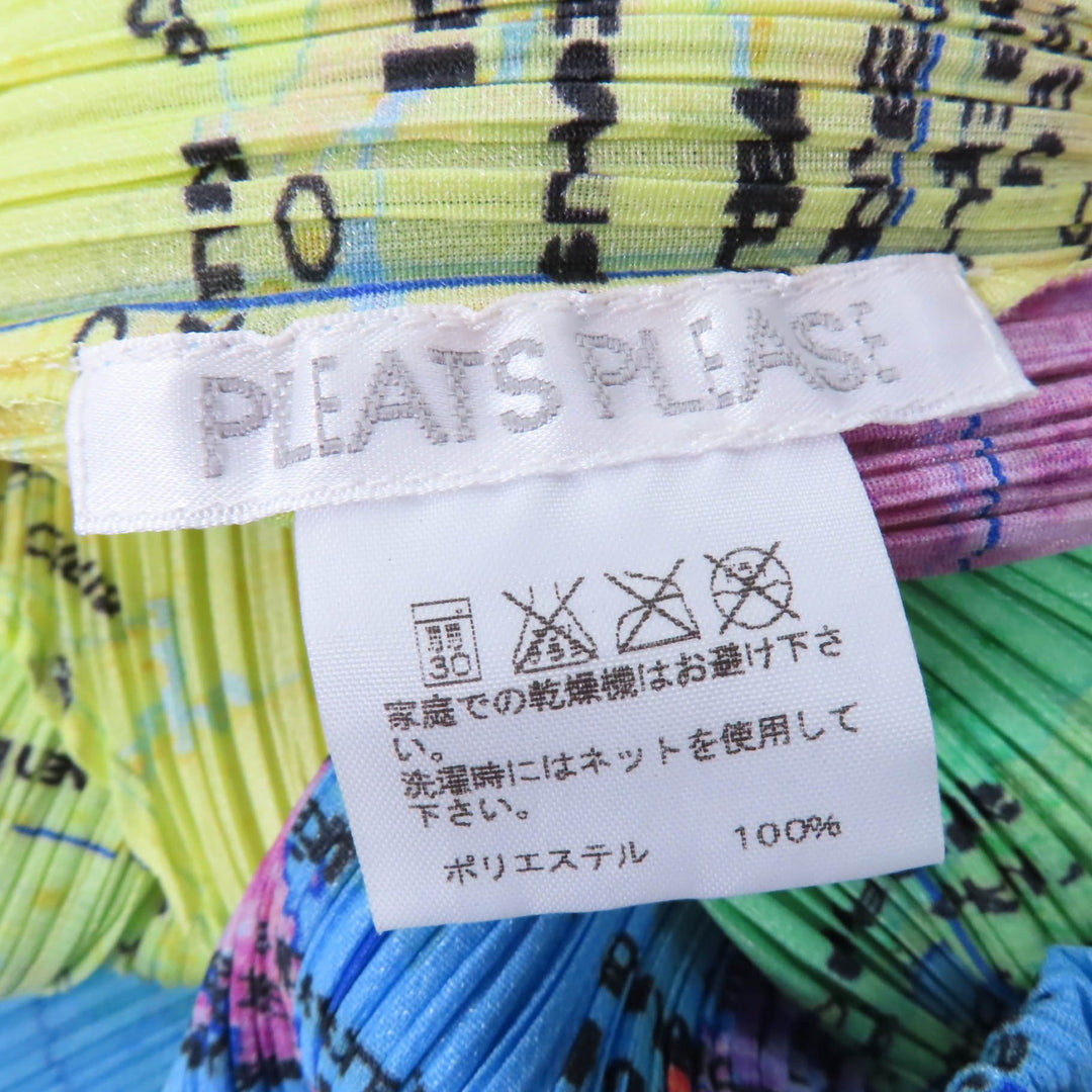 Excellent PLEATS PLEASE T-shirt World Map Sleeveless multicolor Women 3