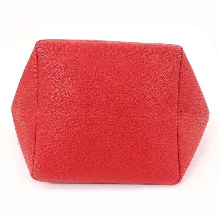 Great Herve Chapelier Tote Bag Coated canvas square leather Red Women