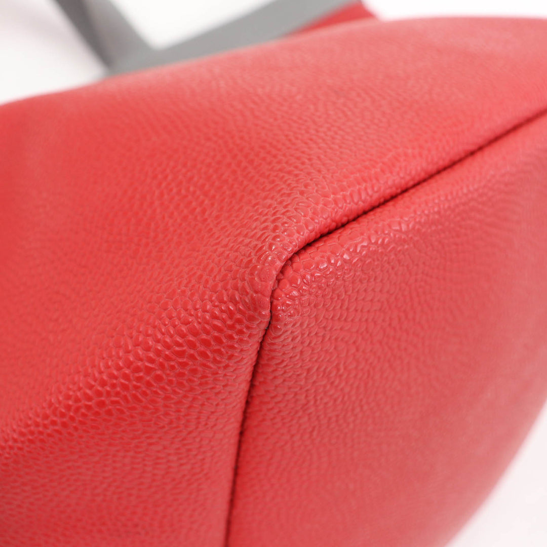 Great Herve Chapelier Tote Bag Coated canvas square leather Red Women