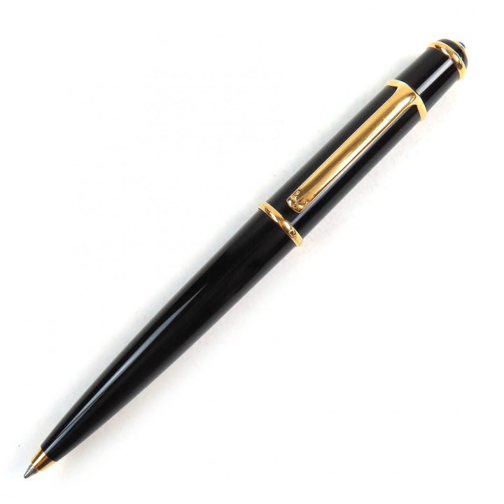 Great Cartier Ballpoint pen Diaboro de Cartier Blue Gemstone Twisted Black gold