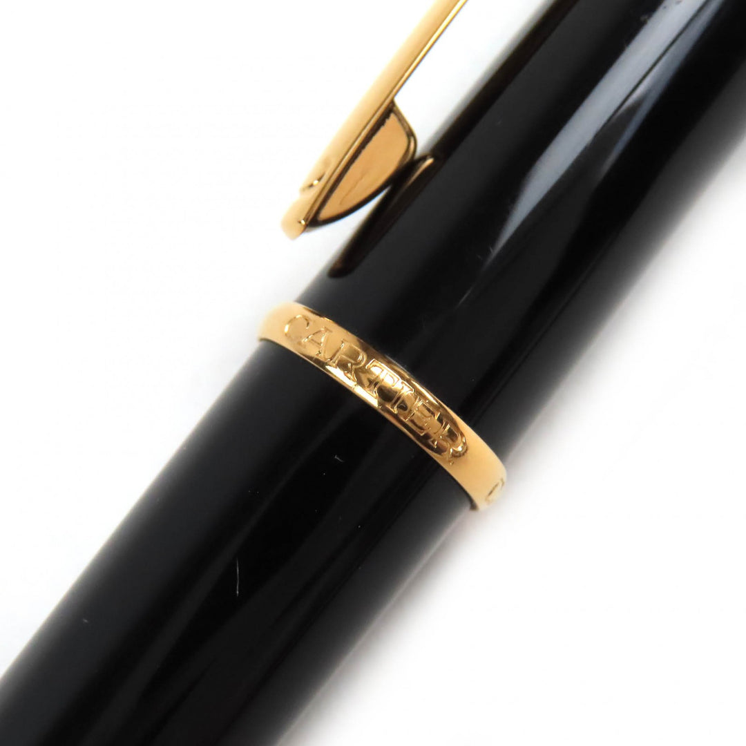 Great Cartier Ballpoint pen Diaboro de Cartier Blue Gemstone Twisted Black gold