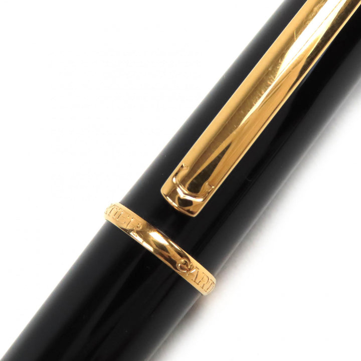 Great Cartier Ballpoint pen Diaboro de Cartier Blue Gemstone Twisted Black gold