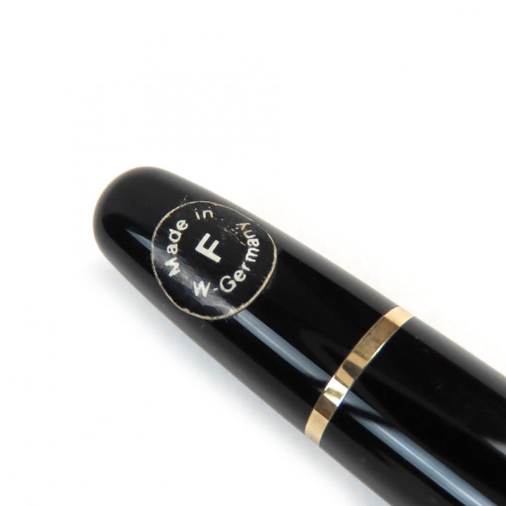 Great MONTBLANC fountain pen Meisterstck Classic white star Black gold 14K mens