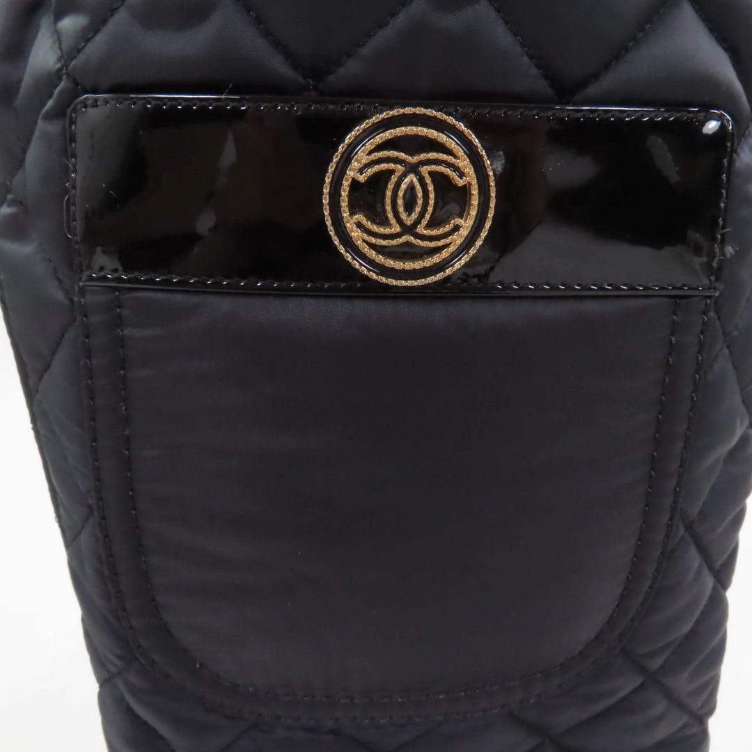 Great CHANEL Knee-high boots black leather Women 36 G38428