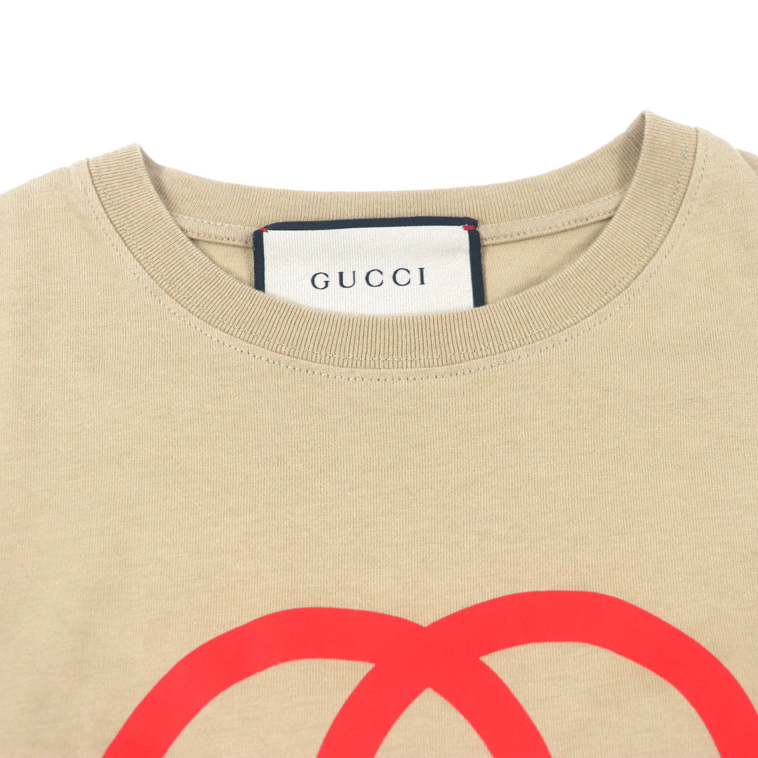 Great GUCCI Short sleeve T-shirt Brown cotton mens XS 771758