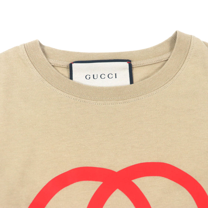 Great GUCCI Short sleeve T-shirt Brown cotton mens XS 771758