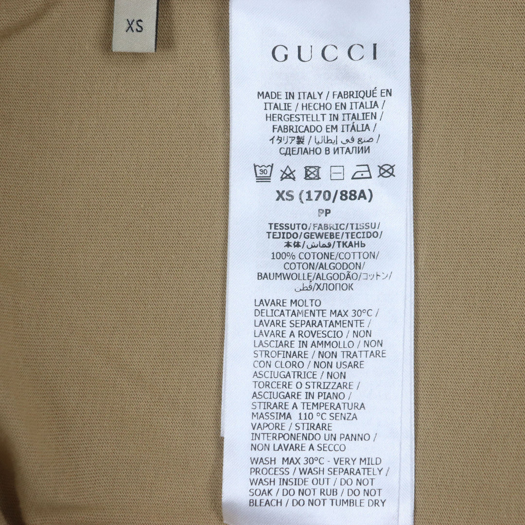 Great GUCCI Short sleeve T-shirt Brown cotton mens XS 771758