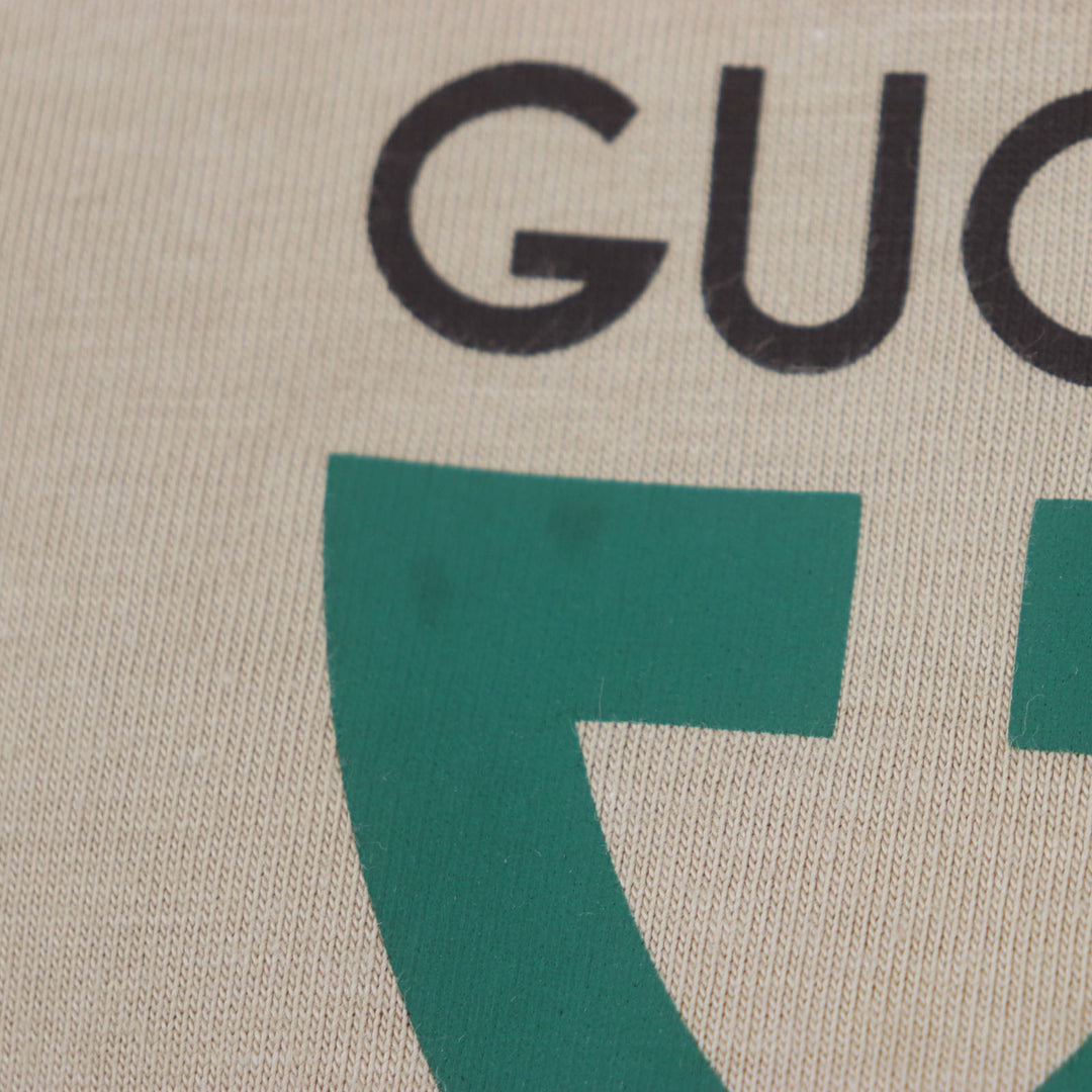 Great GUCCI Short sleeve T-shirt Brown cotton mens XS 771758