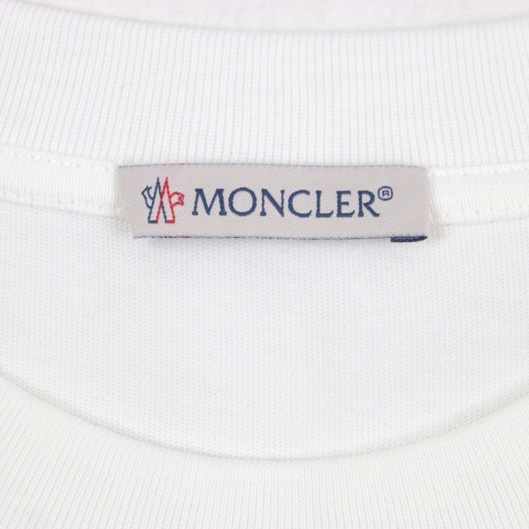 Pristine MONCLER Short sleeve T-shirt white cotton mens M