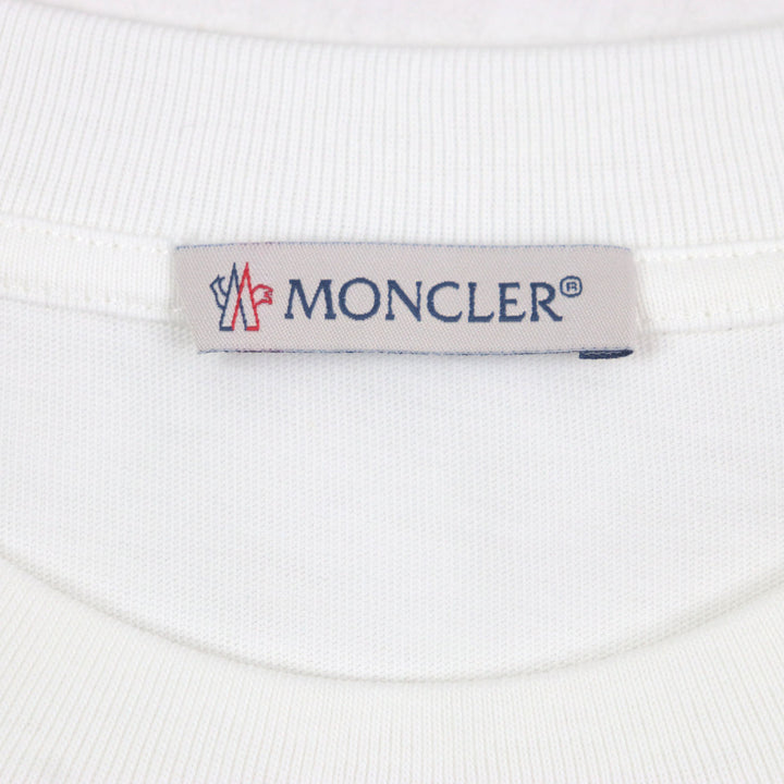 Pristine MONCLER Short sleeve T-shirt white cotton mens M