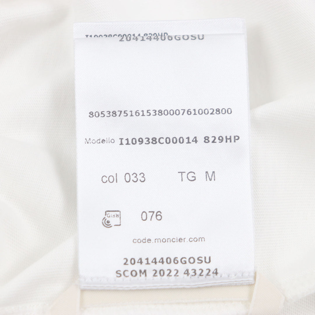 Pristine MONCLER Short sleeve T-shirt white cotton mens M