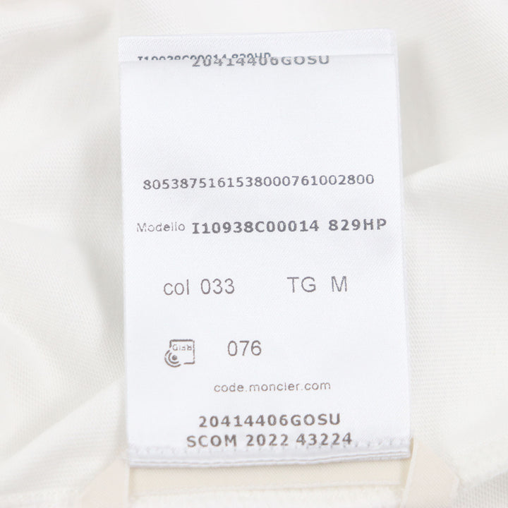 Pristine MONCLER Short sleeve T-shirt white cotton mens M