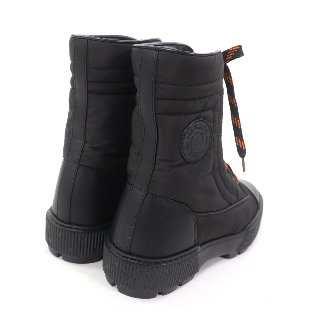 Pristine HERMES short boots fresh black Calf leather Women 37
