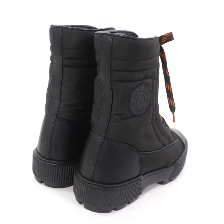 Pristine HERMES short boots fresh black Calf leather Women 37