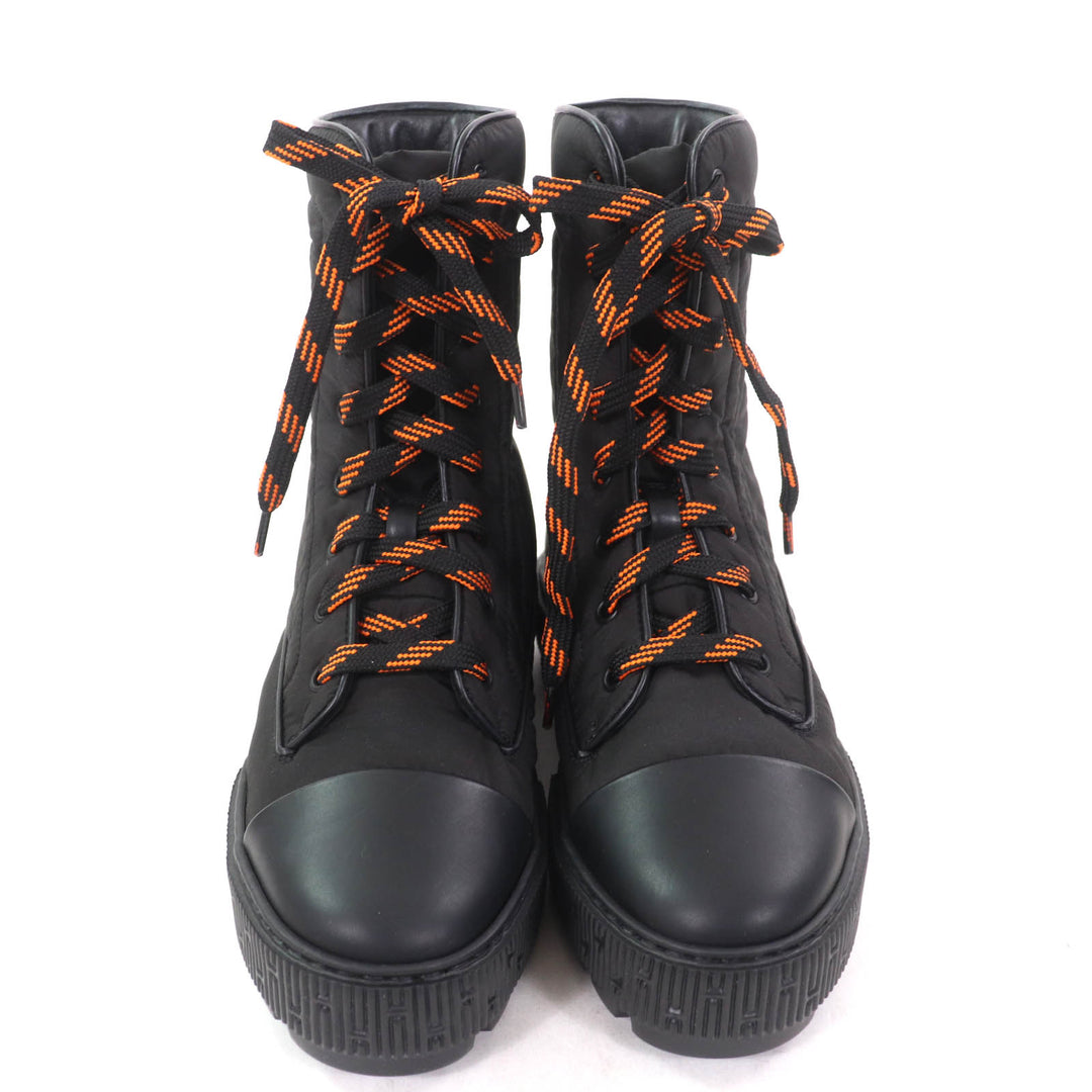 Pristine HERMES short boots fresh black Calf leather Women 37