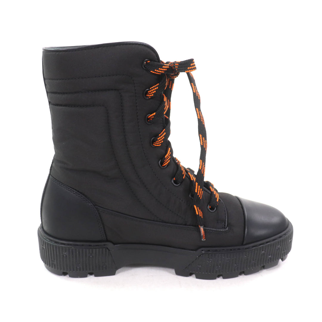 Pristine HERMES short boots fresh black Calf leather Women 37