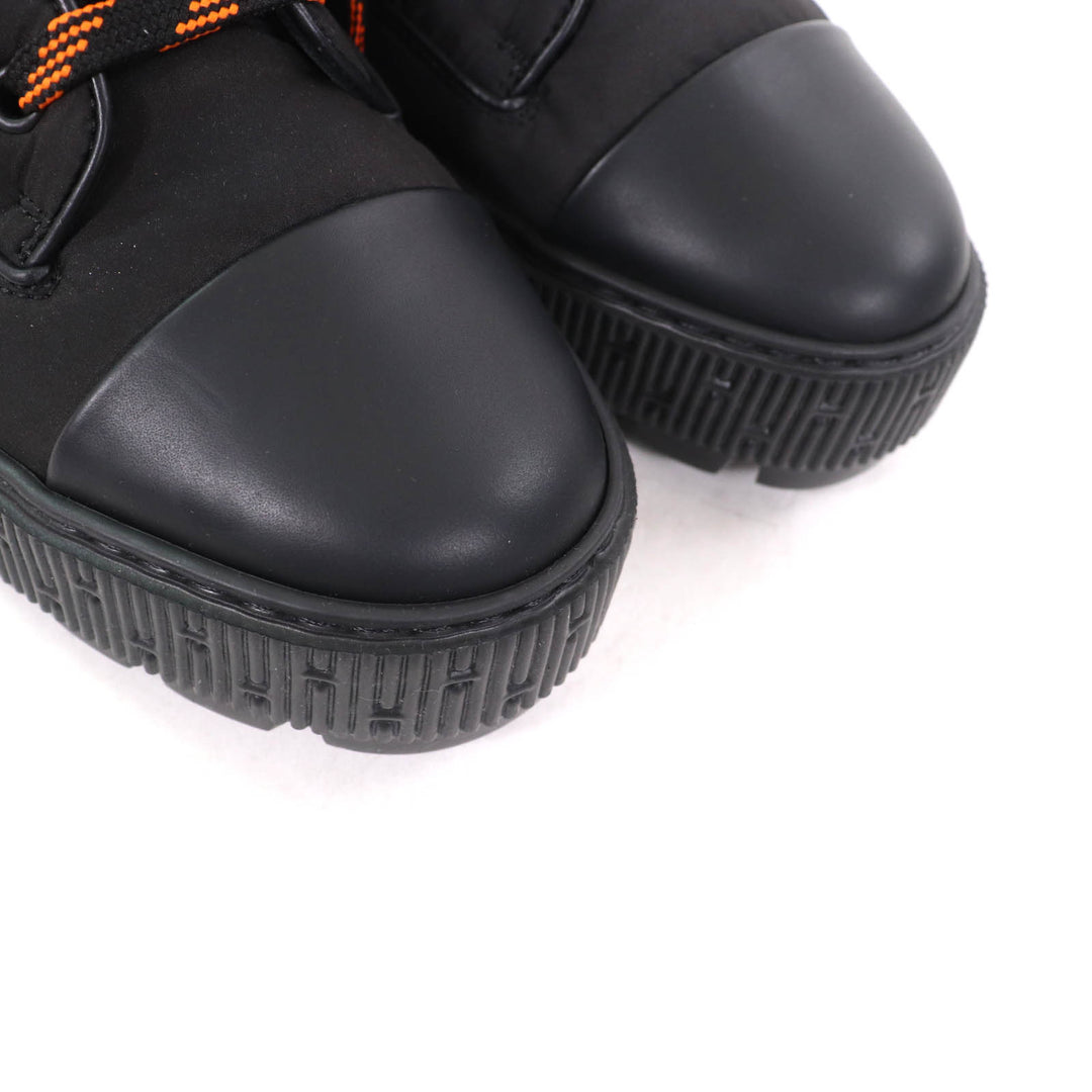 Pristine HERMES short boots fresh black Calf leather Women 37
