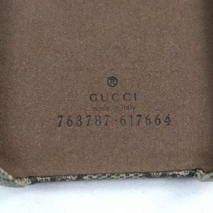 Excellent GUCCI iPhone 15 case Current Ophidia GG logo GG Supreme Canvas 763787