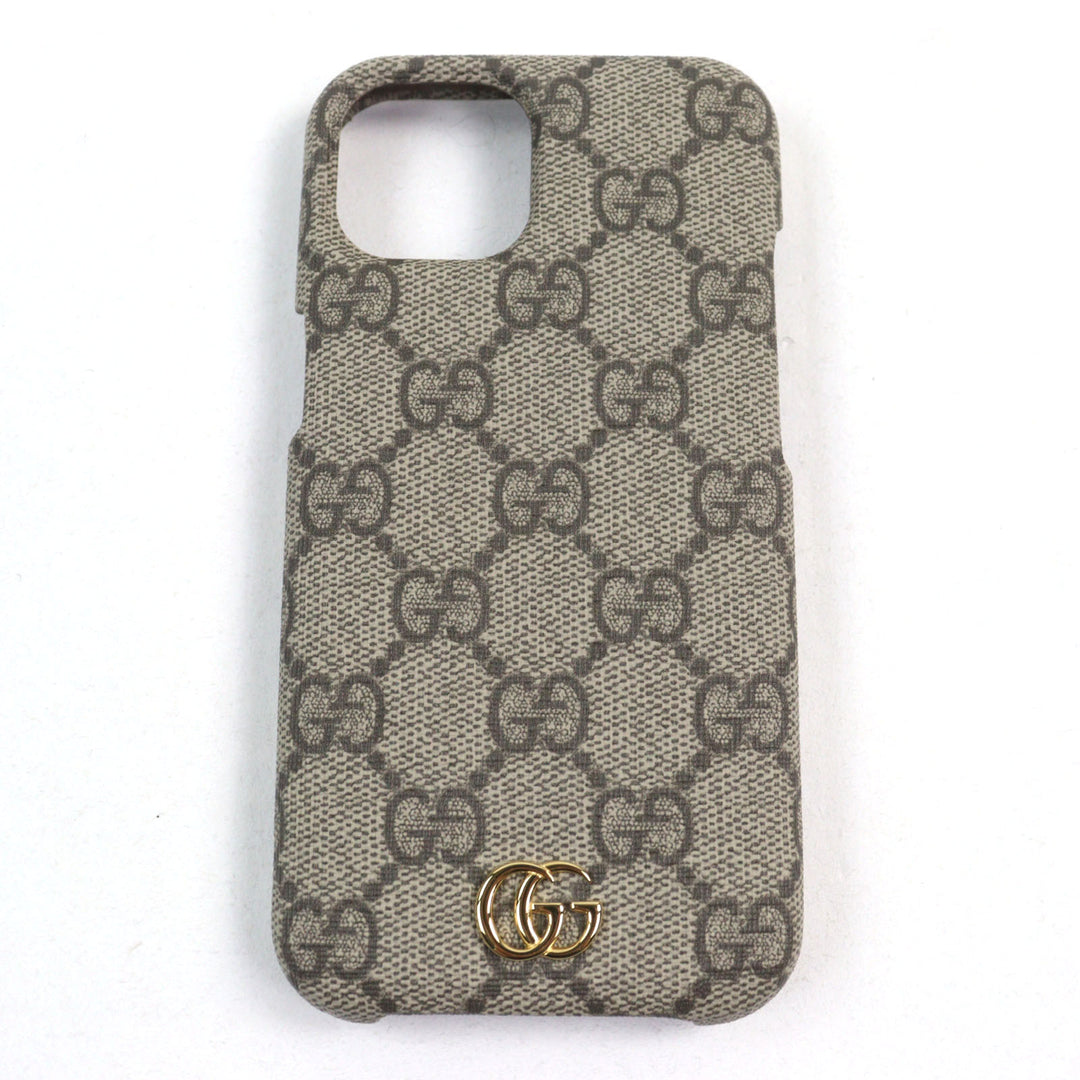Excellent GUCCI iPhone 15 case Current Ophidia GG logo GG Supreme Canvas 763787