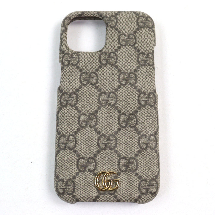 Excellent GUCCI iPhone 15 case Current Ophidia GG logo GG Supreme Canvas 763787
